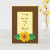 考えるのSunflower カード (黄色い花)