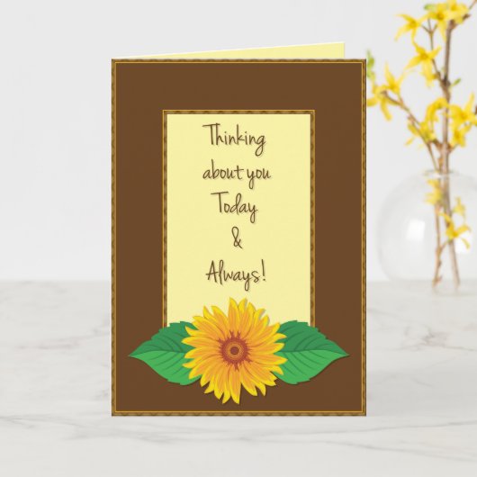 考えるのSunflower カード (黄色い花)