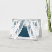 考えるのTeddy Bear in Window カード (正面)