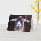 考えるのYgoat Greeting Card カード (黄色い花)