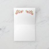 考えるのYouさくらんぼBlomsノートカード カード (内部)