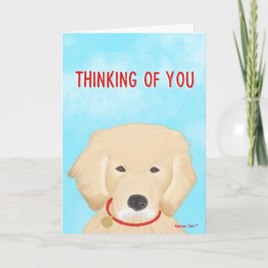 考えるのYou Dog Card Golden Retriever カード (正面)