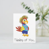 考えるのYou Island Parrotはがき ポストカード (スタンド正面)