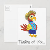 考えるのYou Island Parrotはがき ポストカード (正面/裏面)