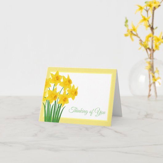 考えるのYou Noteカード カード (黄色い花)