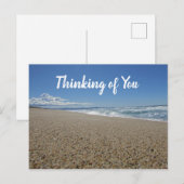 考えるのYou Pacific Coast鮮やかなブルースカイビーチ ポストカード (正面/裏面)