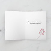考えるのYou Pink赤面Magnoliaフローラカード カード (内部)