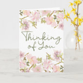 考えるのYou Pink赤面Magnoliaフローラカード カード (黄色い花)