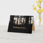 考えるズ・オブ・ユー・ウィンター・サンセット カード (黄色い花)