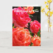 考えるズ・オブ・ユー – ピーチバラ カード (黄色い花)