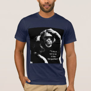 考えるモンキーシェークスピア引用文アポップ・アートのートメンズ Tシャツ