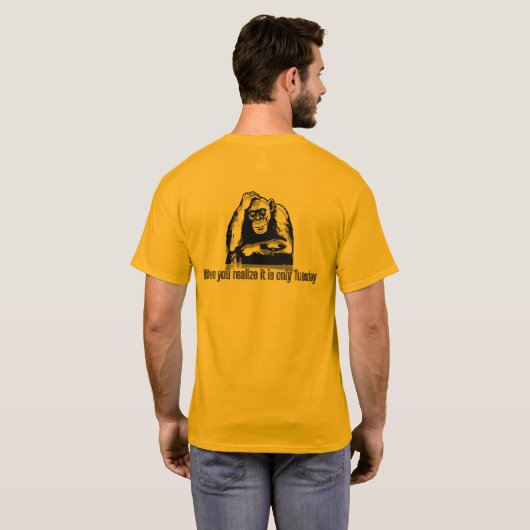 考える人のジレンマ Tシャツ (裏面フル)