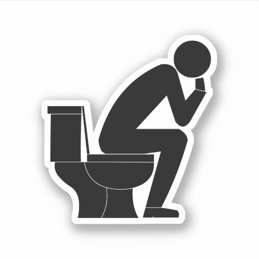 考える人 シール (正面)