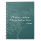 考える何を引用文-仏のノート--になります ノートブック (正面)