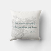 考える何を引用文-仏の枕--になります クッション (裏面)