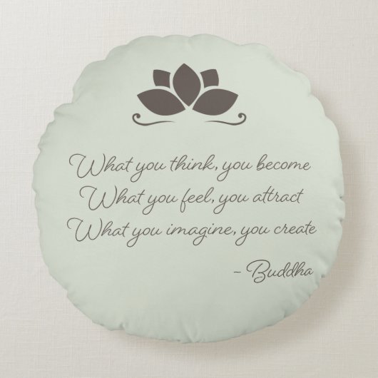 考える何を、仏に円形にします枕をなります ラウンドクッション (正面)