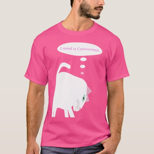 考える猫Tシャツ Tシャツ (正面)