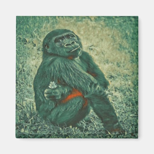 考える猿 マグネット (正面)