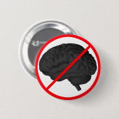 考える禁止！ 缶バッジ (正面&裏面)