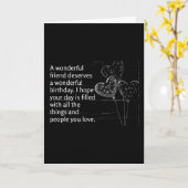 「考える誕生日」の**お客様の*** カード (黄色い花)