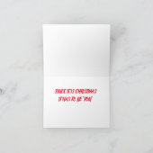 考える"CHRISTMAS"の"YOU"の名前 カード (内部)
