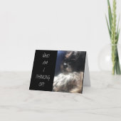 考える"CHRISTMAS"の"YOU"の名前 カード (正面)