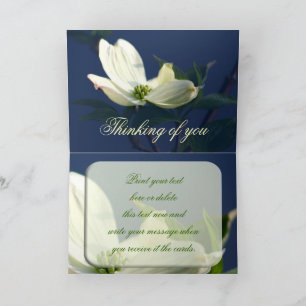 考えるs of You Card かわいらしDogwood Flower Photo カード