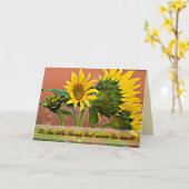 考えるs of You Sunflower Bud開花写真 カード (黄色い花)