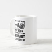 考えればフレンチ・ホルンは退屈襲いますです コーヒーマグカップ (正面左)