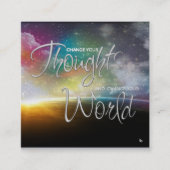 考えを変更するビジネス・カード スクエア名刺 (正面)