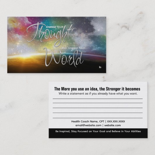 考えを変更するビジネス・カード 名刺 (正面/裏面)