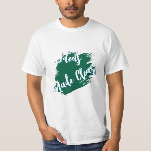 「考えを明確に」モチベーションTシャツ Tシャツ (正面)
