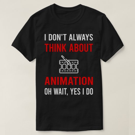 考えアニメーション Tシャツ (デザイン正面)