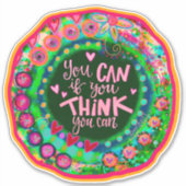 考えカラフルおもしろい シール (正面)