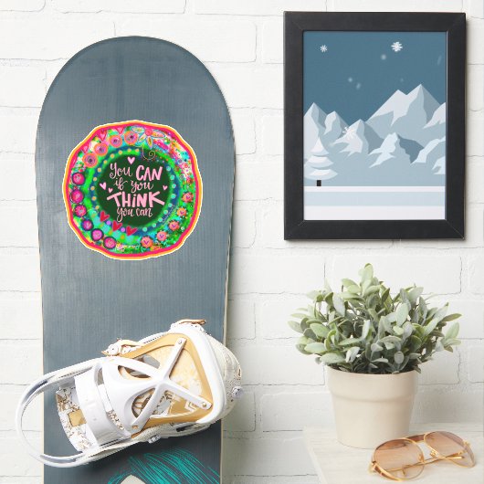 考えカラフルおもしろい シール (スノーボード)