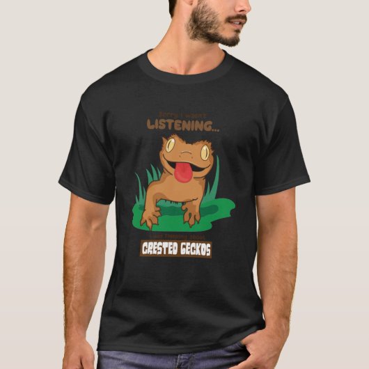 考えカワイトカゲ爬虫類動物について Tシャツ (正面)