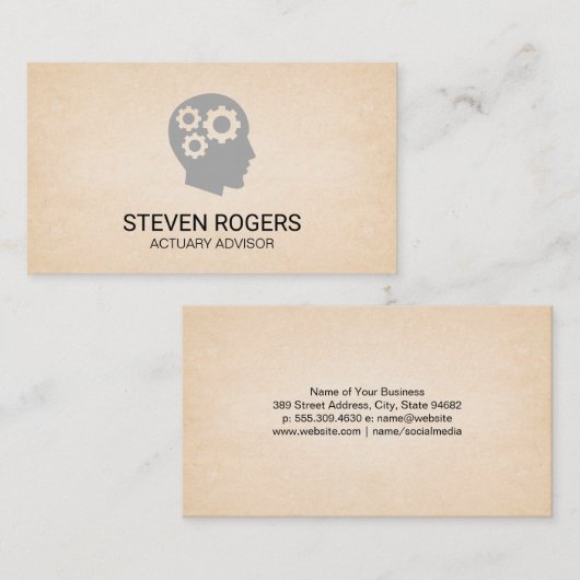 考えギア |保険計理人リスク管理 名刺 (正面/裏面)