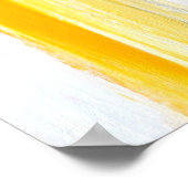 考えグレーとイエローの抽象芸術ポスター ポスター (角)