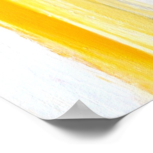 考えグレーとイエローの抽象芸術ポスター ポスター (角)