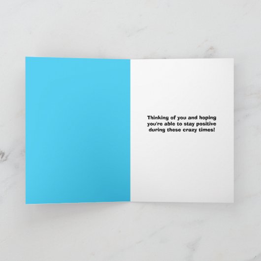 考えコロナウおもしろいイルスの顔マスクで シーズンカード (内部)