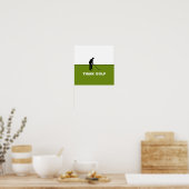 考えゴルフProゴルフ ポスター (キッチン)