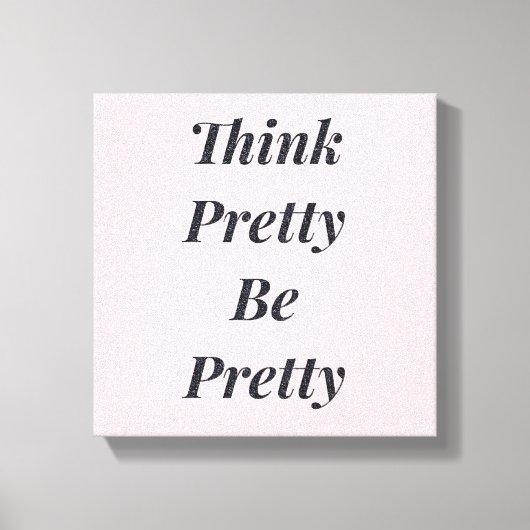 考えスタイリッシュかわいらしかわいらしキャンバス キャンバスプリント (正面)