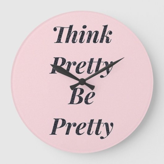 考えスタイリッシュかわいらしかわいらし時計 ラージ壁時計 (正面)