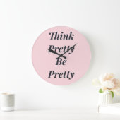 考えスタイリッシュかわいらしかわいらし時計 ラージ壁時計 (ホーム)