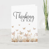 考えズオブユズ蝶ワイルドフラワーフローラカード カード (正面)