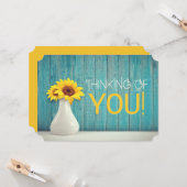 考えズオブユーひまわりターコイズゴールデンイエロー カード (正面/裏面インサイチュ)