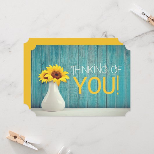 考えズオブユーひまわりターコイズゴールデンイエロー カード (正面/裏面インサイチュ)