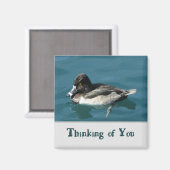 考えズ・オブ・ユー白黒・ダック・レイク・アニマル マグネット (正面/裏面)