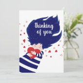 考えズ・オブ・ユー・ガール・ホールディング赤いハート シーズンカード (スタンド正面)