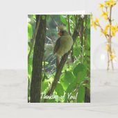考えズ・オブ・ユー（鳥）ショウジョウコウカンチョウ・オン・ブランチ カード (黄色い花)